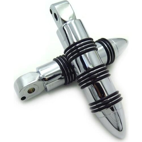 Aftermarket free shipping motorcycle parts Bullet Rocket Foot Pegs for Suzuki Intruder 1400 Boulevard S83 C90 Marauder CHROMED