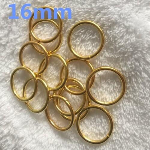 100pcs 16mm Gold Plated Metal O Shaped Buckle Openable Dee Rings adjustable Garment Accessories DIY shoes bag webbing strap