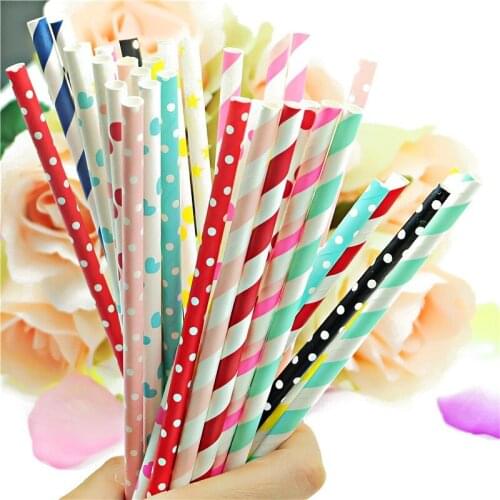 10000pcs(400bags) striped mixed kids birthday wedding decorative party decoration event supplies drinking Paper Straws
