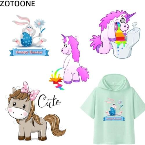 ZOTOONE 3D Cartoon Ironing Stickers Heat Transfer Ironing Stickers Clothing T-shirt Stickers Washable Decals Patches Clothing I