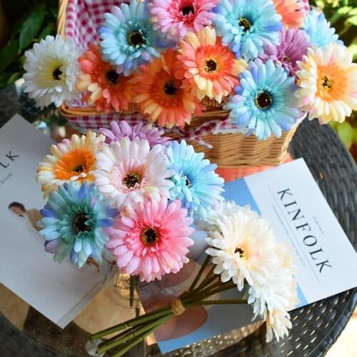 7 Decorative Flowers Simulation flower gerbera daisy wedding bouquet simulation flower flower arrangement chrysanthemum