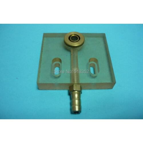 48*50*10mm Acrylic Water Jet Panel/ Water Spray Cooling Plate w/ Brass Nozzle ID5mm, Dewei EDM Wire Cut High Speed Machine