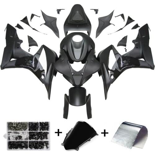 Artudatech for Honda CBR600RR 2007 2008 Motorcycle Fairing Kit Bodywork ABS Matt Black CBR 600RR Full Body Work