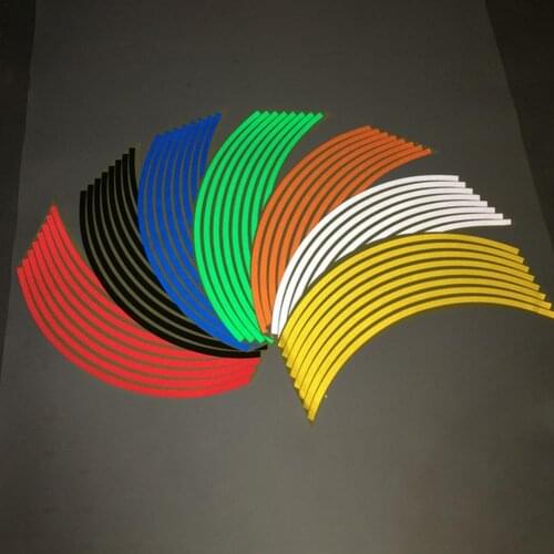Car Motorcycle Four Rounds Of Stickers 12Inch Reflective Wheel Sticker Wheel Ring Waterproof Sticker Hub Tire Decoration