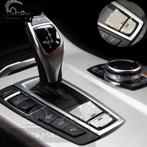 Car Style Handbrake Electronic Button Decoration Diamond Sticker Cover For BMW 5 6 7 Series X3 X4 X5 X6 F10 F12 F16 F15 F25 F26