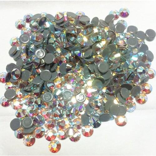 Free shipping STRONG ADHESIVE super shiny SS6 1.9mm CRYSTAL AB color with 1440 pcs each pack ; for DRESSES