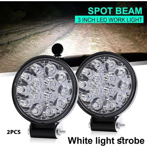 BraveWay 36W LED Strobe Light Lamp Vehicle Work Light LED Truck 6000K Motorcycle Extra light for Moto SUV UTV ATV