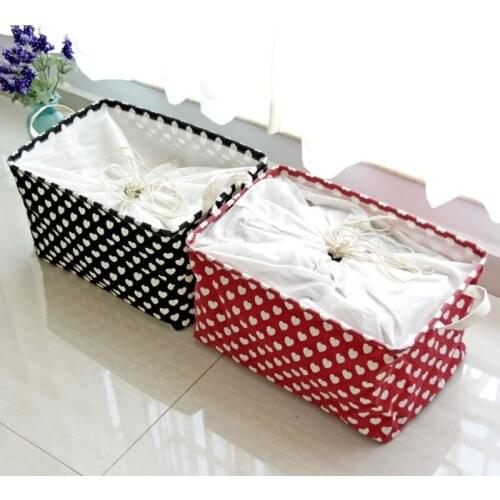 Household Cotton Quilt Storage Basket Finishing Large Corseted Floor Clothing Storage Basket Waterproof Coating