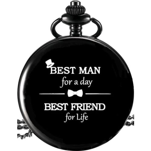 Best Man Gift Black Pocket Watch Wedding Favor And Gifts For Guests Groomsmen Gift Present Wedding Souvenir