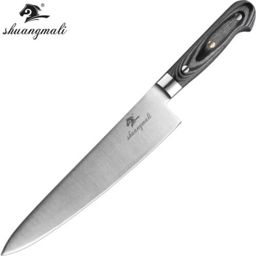 Cleaver Gyuto Knife Stainless Steel Utility Cutting Meat Chef Kitchen Knive Japanese Sharp Slicing Cooking Tool With Wood Handle