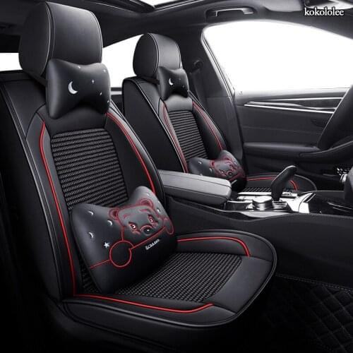 KOKOLOLEE leather car seat cover For lada 2114 granta xray vesta sw cross kalina kalina accessories covers for vehicle seats