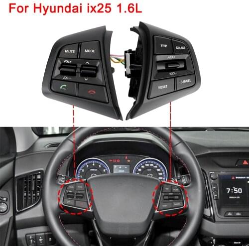 Cruise Control Car Steering Wheel Buttons Bluetooth Switches Remote Volume Button With Cables For Hyundai ix25 (creta) 1.6L