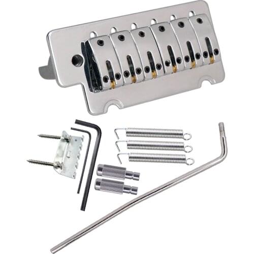 Lovoski Electric Guitar Tremolo Bridge Silver Metal Block for SQ ST Guitar