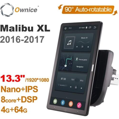 13.3 Inch 1920*1080 Ownice Android 10.0 for Chevrolet 2016 - 2017 Malibu XL Car Radio Multimedia Video Audio GPS Auto Rotatable