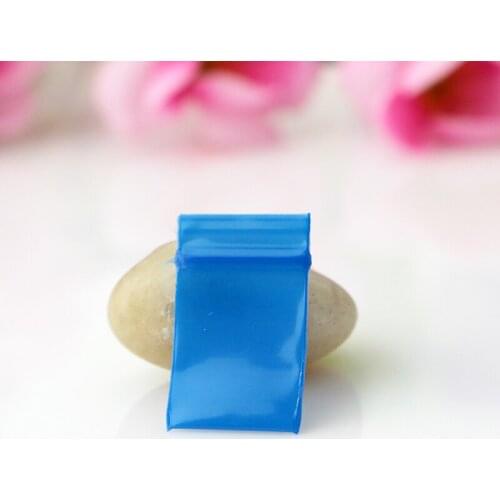 1.8*2.5cm 0.2mm Thickness Small Ziplock Blue Plastic Zipper Bag Jewelry Accessories Storage Pack Package