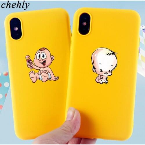 Cartoon New Phone Case for IPhone 6s 7 8 11 Plus Pro X XS MAX XR Cute Baby Cases Soft Silicone Fitted TPU Back Cover Accessories