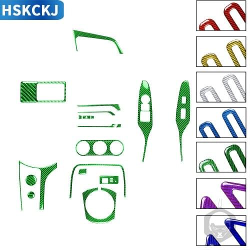 For Mazda MX-5 Miata Roadster 2016+ MX5 ND Carbon Fiber Interior Cover Stickers Center Console Display Navigation Accessories