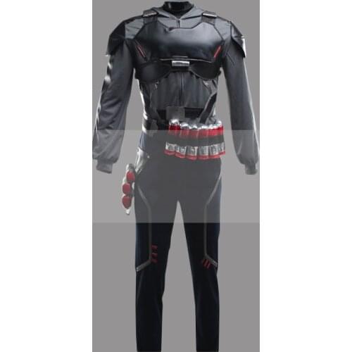 Customize Overwatch Reaper Skin Blackwatch Reyes Cosplay Costume Outfit