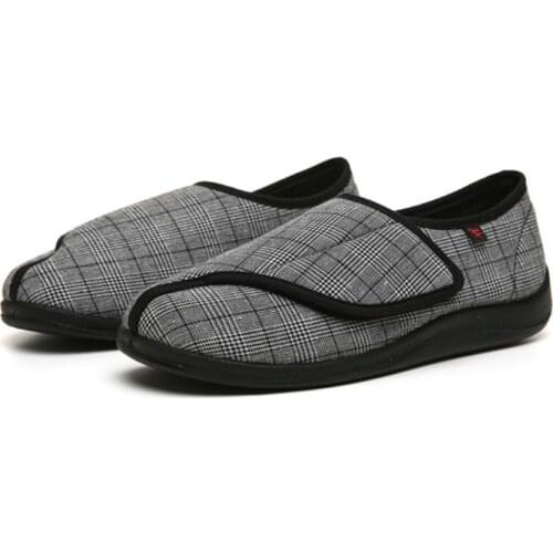 Spring And Autumn New Diabetics Adjustable Care Wide Diabetes Supplier Fat Feet Breathable Flat Heel Jeeps For Men Women