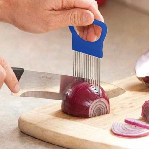 2019 New Kitchen Gadgets Onion Slicer Tomato Vegetables Safe Fork vegetables Slicing Cutting Tools