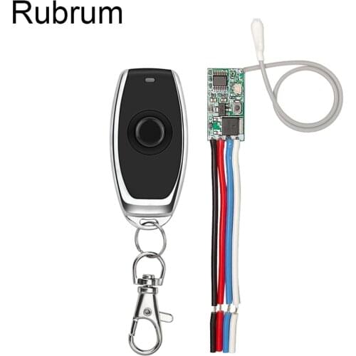 Rubrum 433mhz DC 3.6V 6V 12V 24V 1CH Relay Wireless RF Remote Control Switch Mini Module With Transmitter For LED Lamp Light DIY