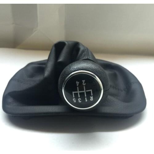 GOOD SHIPPING New 5 Speed Gear Shift Knob With Leather Boot For VW Golf 3 MK3 92-98/T4 91-04/Vento 92-98/1H0711141A 1H0711115A