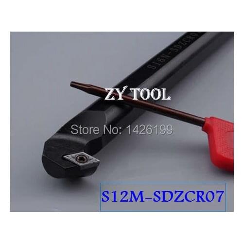S12M-SDZCR07 12mm Lathe Cutting Tools,CNC Turning Tool,Hss Lathe Tooling,Internal Threading Tool, Metal Lathe Boring Bar SDZCR/L