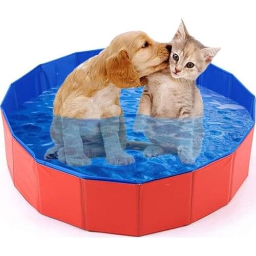 PVC Foldable Dog Pool Portable Pet Bathing Tub Outdoor Swimming Pool for Dogs Cats Kids Collapsible Dog Bath Pool Dog Supplies
