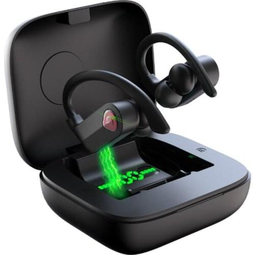 Fashion TWS wireless earphones Bluetooth 5.0 earburds Sport headphones 950mah case Waterproof ear hook Headsets Q62 universal