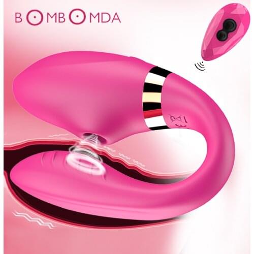 Sucking U Shape Vibrator for Women Vaginal G-spot Clitoris Stimulate Wireless Remote Dildo Vibrator Sex Toys For Adults Sex Shop