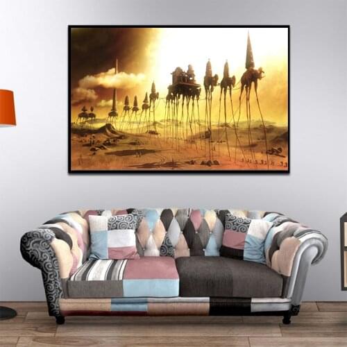MUTU Salvador Dali Surrealism Abstract Painting Elephant Art Vintage Posters Photos Home Decoration For Living Roow No Frame