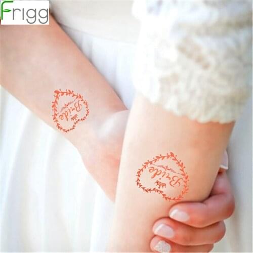 20Pcs/Pack Rose Gold Team Bride Temporary Tattoos Stickers Wedding Party Decoration Bridesmaid Bachelorette Hen Party Supplies