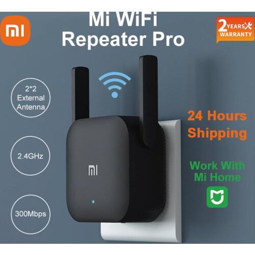 Xiaomi Mijia WiFi Repeater Pro 300M Mi Amplifier Network Expander Router Power Extender Roteador 2 Antenna for Router Wi-Fi Home