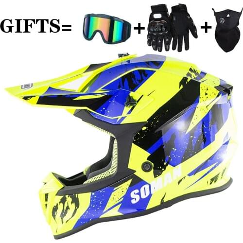 Winter Women Men Racing Motocross Full Face Helmet Casco Motorbike Dirt Bike Moto ECE Approved Capacete