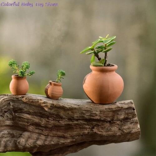 1:12 Dollhouse Miniatures Decora Vase Mini Terracotta Flowers Pot DIY Dollhouse