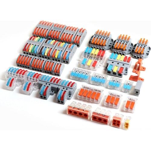 30/50/100 pcs Electrical Wire Connector Push-in Terminal Block Universal Fast Wiring Cable Connectors For Cable Connection