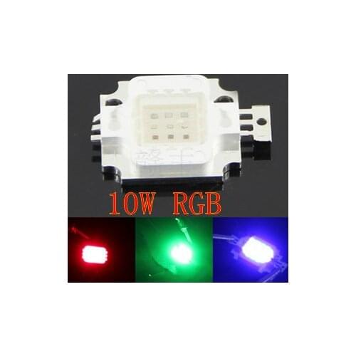 50pieces 10W LED chip Integrated High power Lamp Beads 10W RGB 300mA RGB red 32mli blue 35mli gree 35mli LED RBG chip