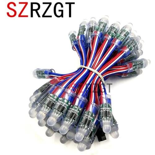 50 pcs/lot 12mm WS2811 2811 IC RGB Led Module String Waterproof DC5V/12V Digital Full Color LED Pixel Light