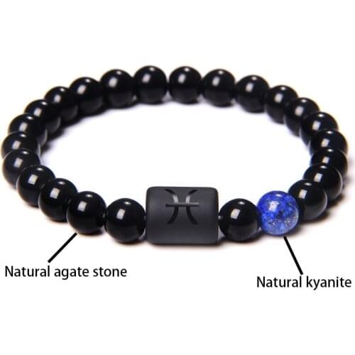 8mm natural Stone beads 12 constellation couples bracelets girlfriends send girlfriends bracelets friendship bracelets