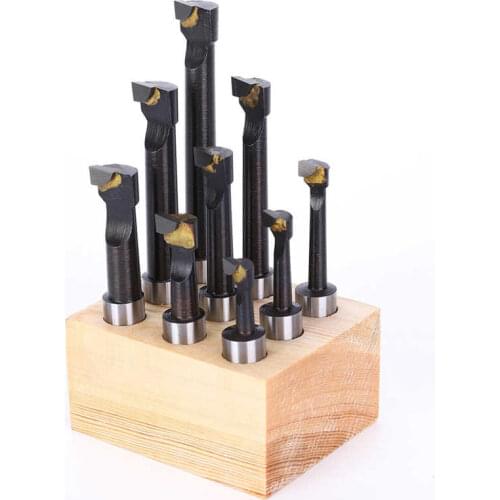 9PCS F1 Type Boring Cutter 3/8-Inch Durable Hard Shank Boring Bar Set CNC Milling Tools Kit Set Lathe Parts High-Speed Steel