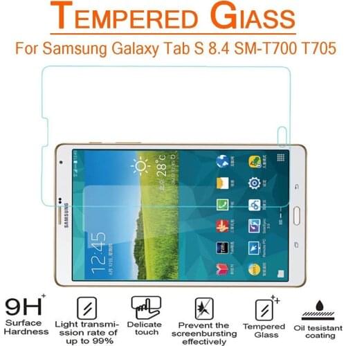 9H 2.5D 0.3MM Explosion-Proof Toughened Tempered Glass For Samsung Galaxy Tab S T700 T705 8.4 inch Film Screen Protect Cover