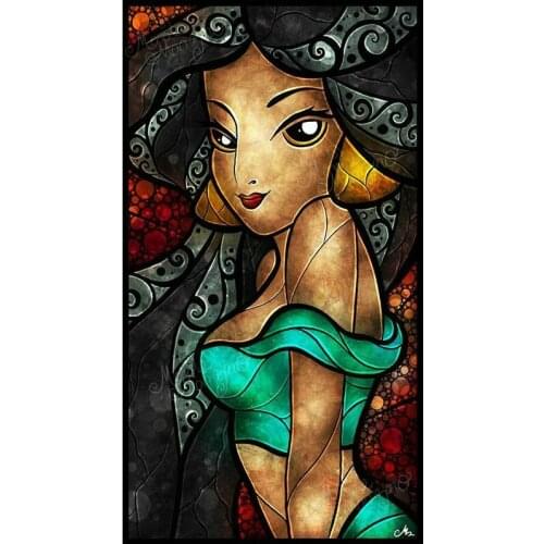 DIY Diamond Painting Cross Stitch Cartoon woman Resin Needlework Home Decor Full Rhinestone Mosaic 5D Diamond Embroidery