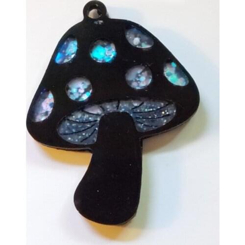 Q39C Shiny Toadstool Mushroom Earring Epoxy Resin Mold Keychain Pendant Silicone Mold
