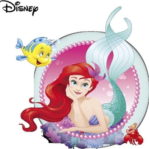 Disney Mermaid Princess Childrens Room Kindergarten Bedroom Bathroom Bathroom Cartoon Waterproof Sticker