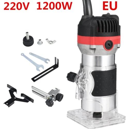 1200W 35000rpm Woodworking Electric Trimmer Wood Milling Engraving Slotting Trimming Machine Hand Carving Machine Wood Router