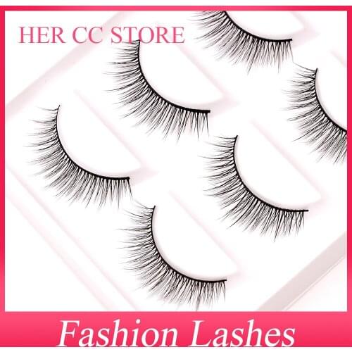 INDIVIDUAL PACKING 5PAIRS 0.10mm 3D SOFT DRAMATIC NATURAL THICK FALSE EYELASHES HIGH QUALITY MAKUP（B)