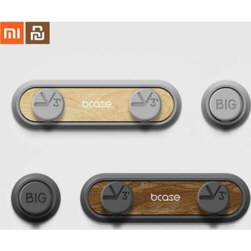 Xiaomi youpin TUP2 Magnetic Absorption Cable Clip Holder Compatibility Practical Magnetic Base Wood Texture Smart