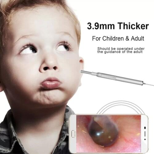 HD 720P 3.9mm Thicker Medical Ear Cleaning Camera Android Endoscope Oral Dental Pick Tool Visual Portable Ear Spoon Otoscope
