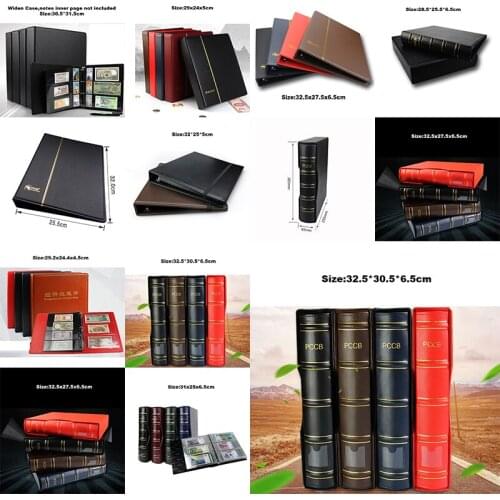 Mingtai standard leather sewing loose-leaf book Plus Gold Edition (paper currency book/stamp album Empty book does not include