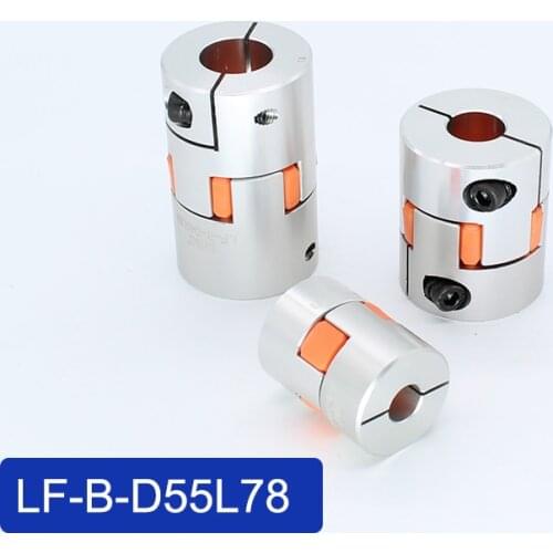 LONGWE Motor Shaft Plum Coulpler D55 L78 4 Jaw Flexible Spider Coupling Inside diameter 10mm 14mm 17mm 24mm 25mm 30mm